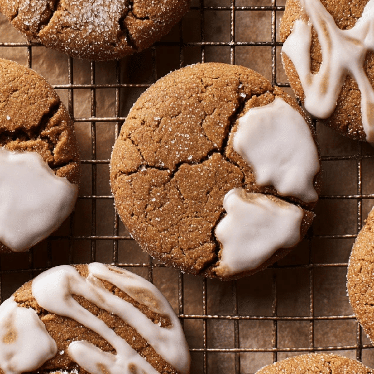 Gingerbread Cookies with Ginger Glaze