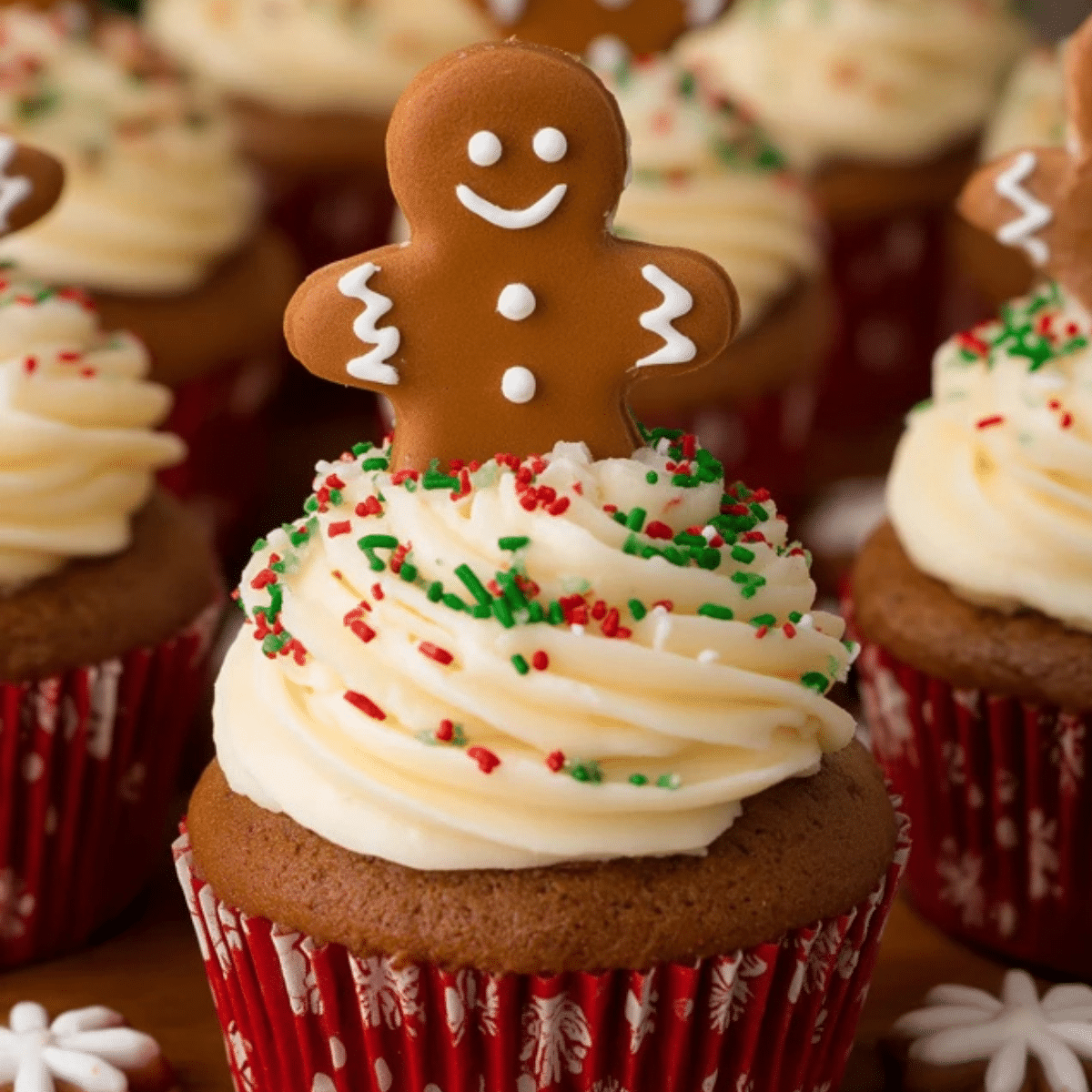 Gingerbread Cupcakes with Cream Cheese Frosting