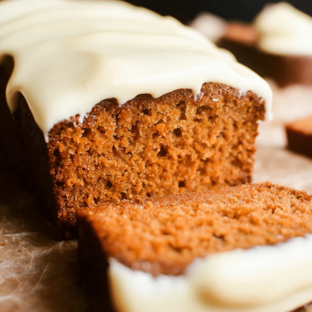 Gingerbread Loaf Cake with Cream Cheese Frosting