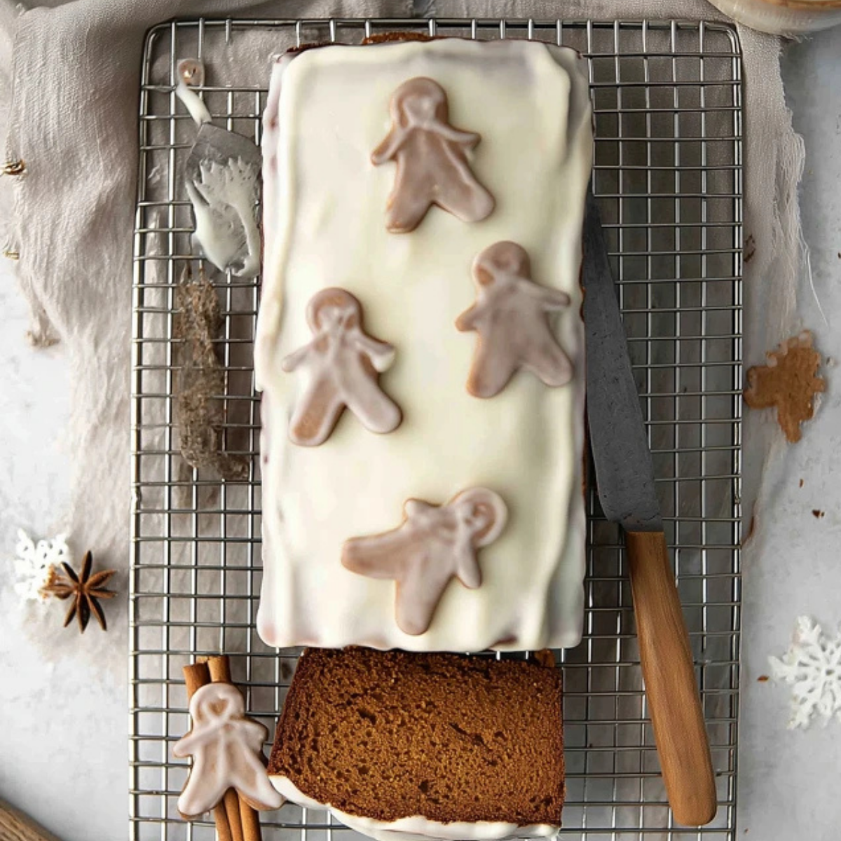 Iced Gingerbread Loaf Cake