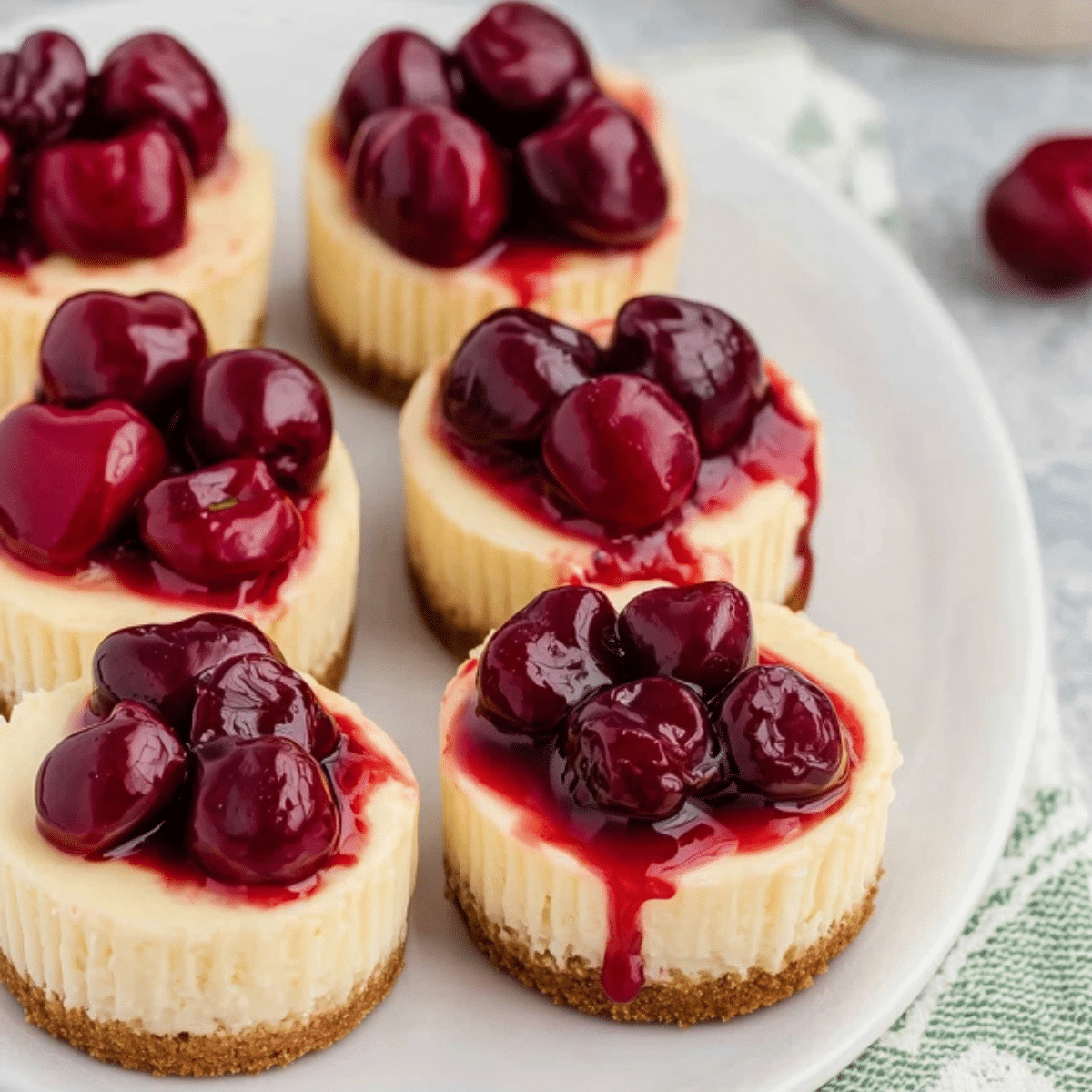 Mini Cherry Cheesecakes