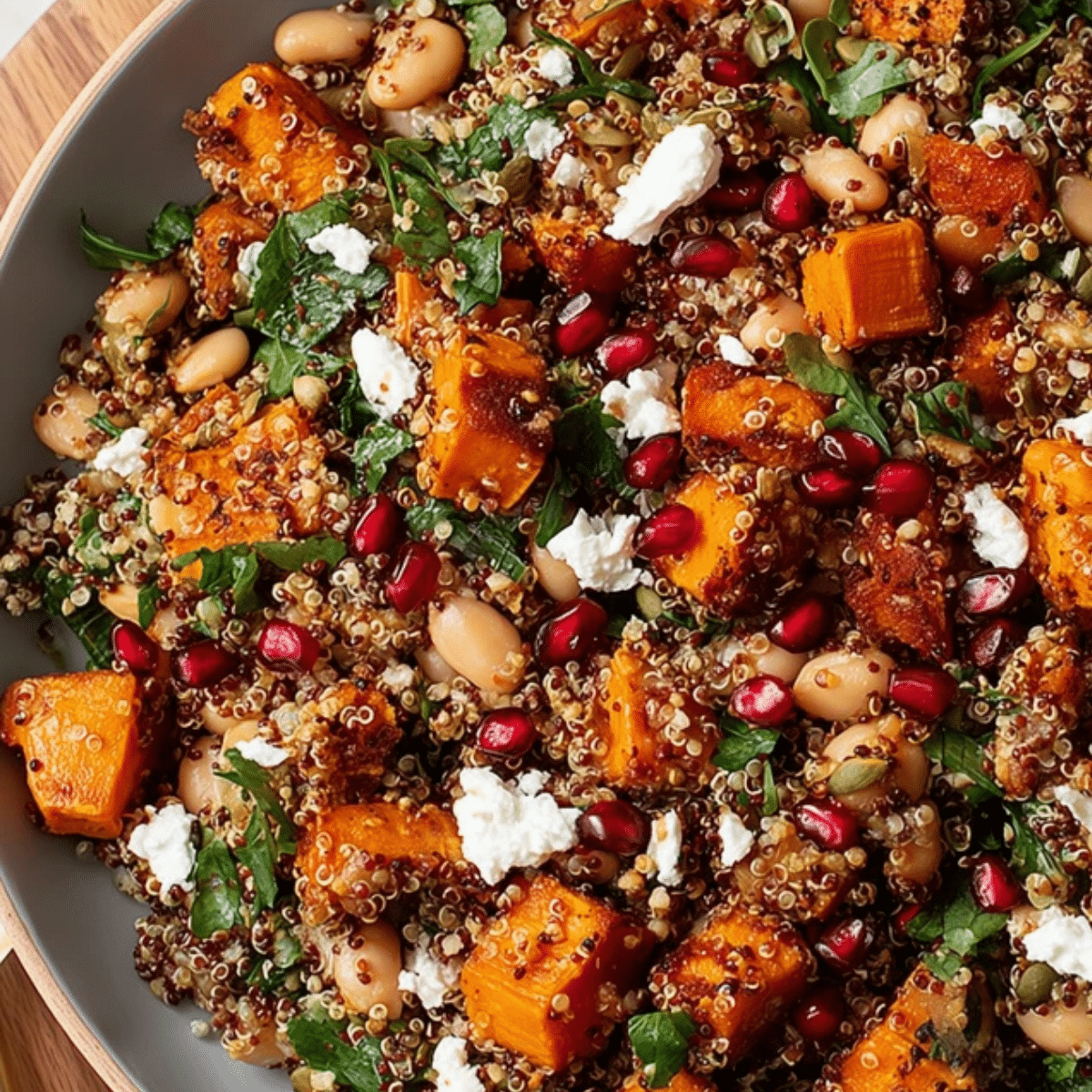 Potato White Bean Salad With Crispy Quinoa