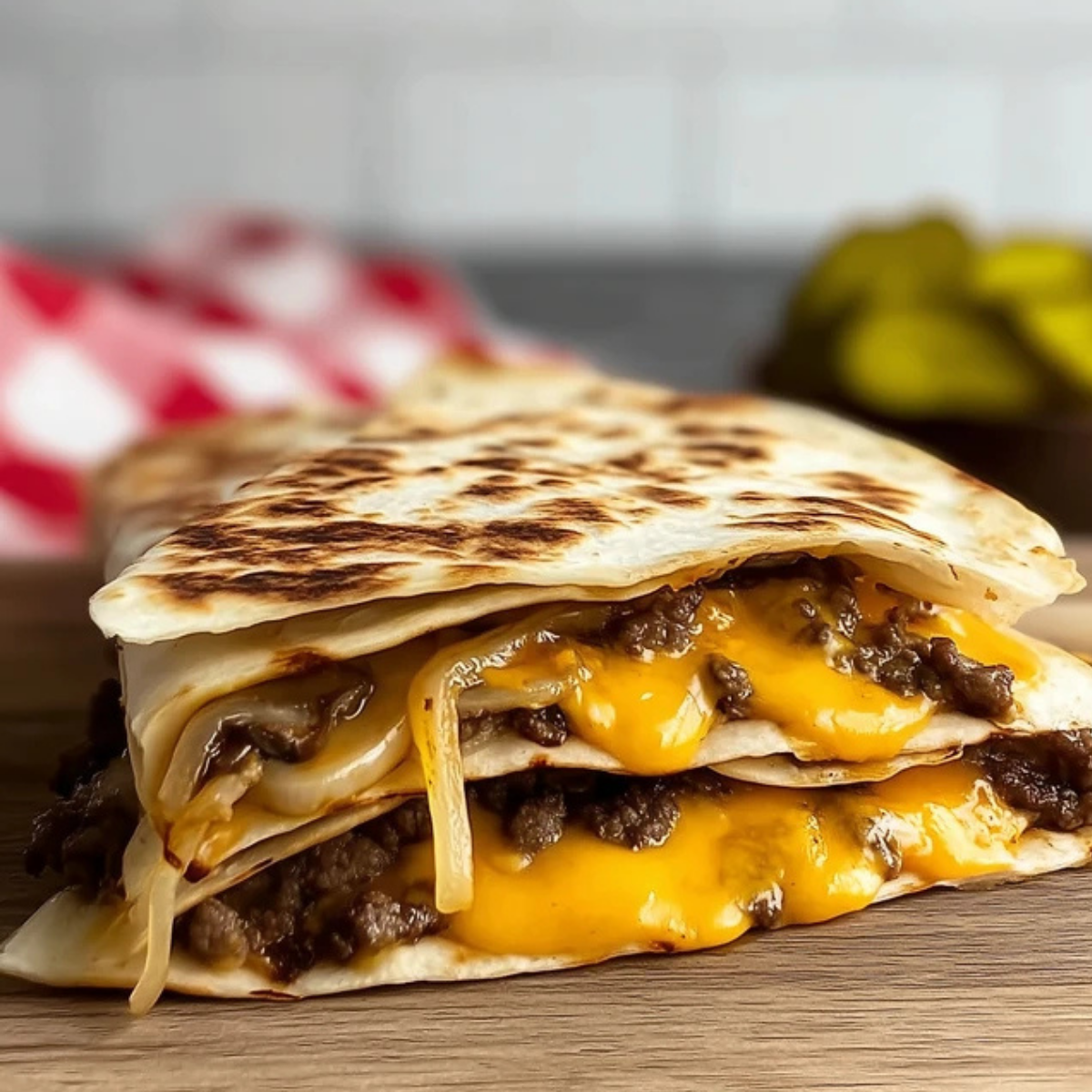 Smash Burger Quesadilla