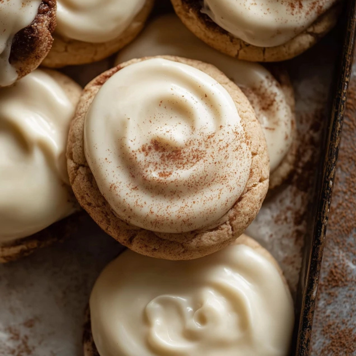 Soft Baked Cinnamon Roll Cookies