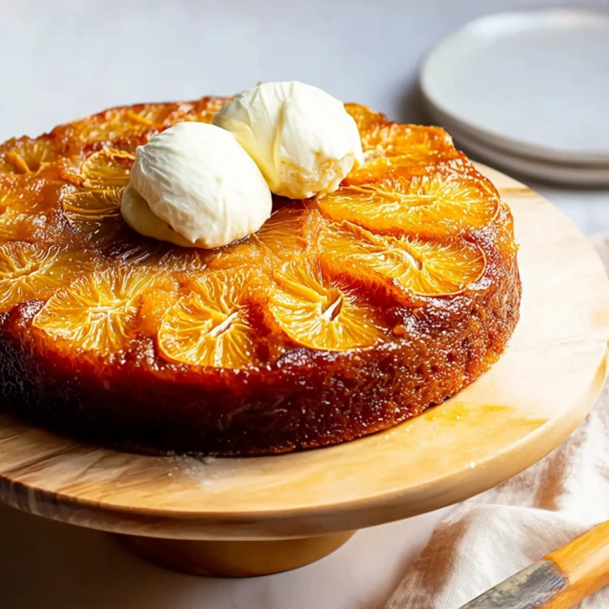 Spiced Mandarin Upside Down Cake