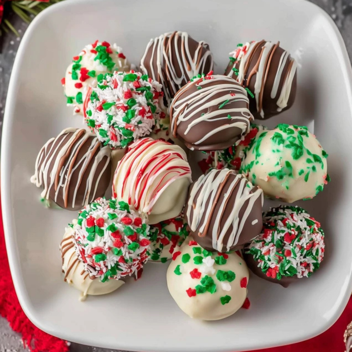 christmas oreo balls
