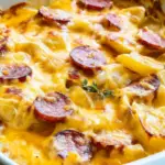 Cheesy Potatoes with Smoked Sausage