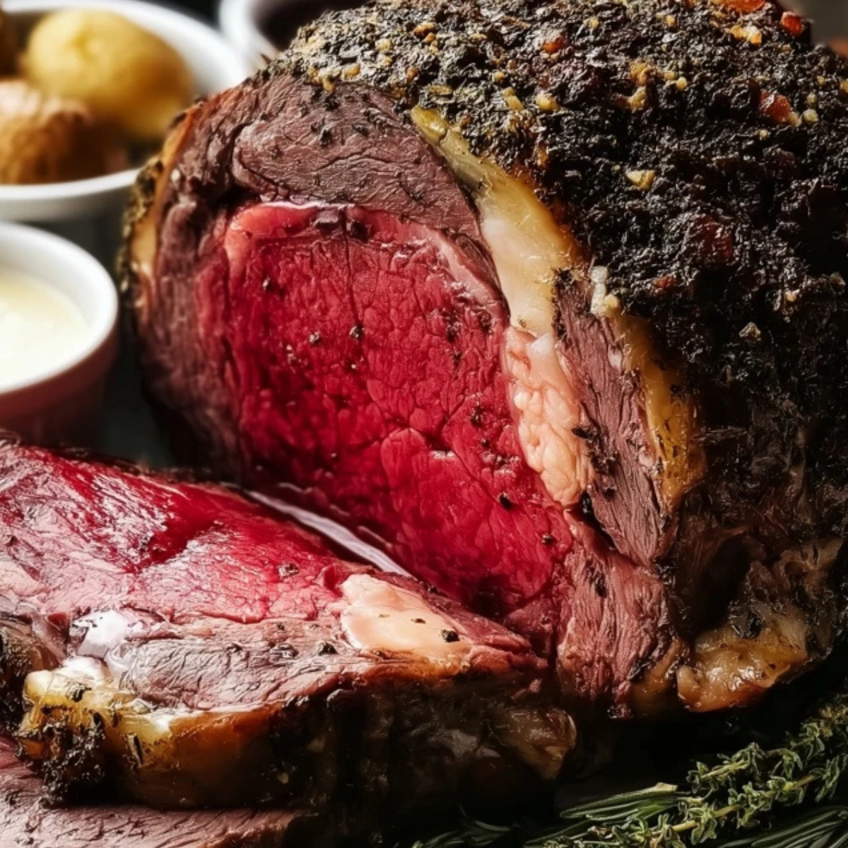 Christmas Horseradish and Herb Prime Rib