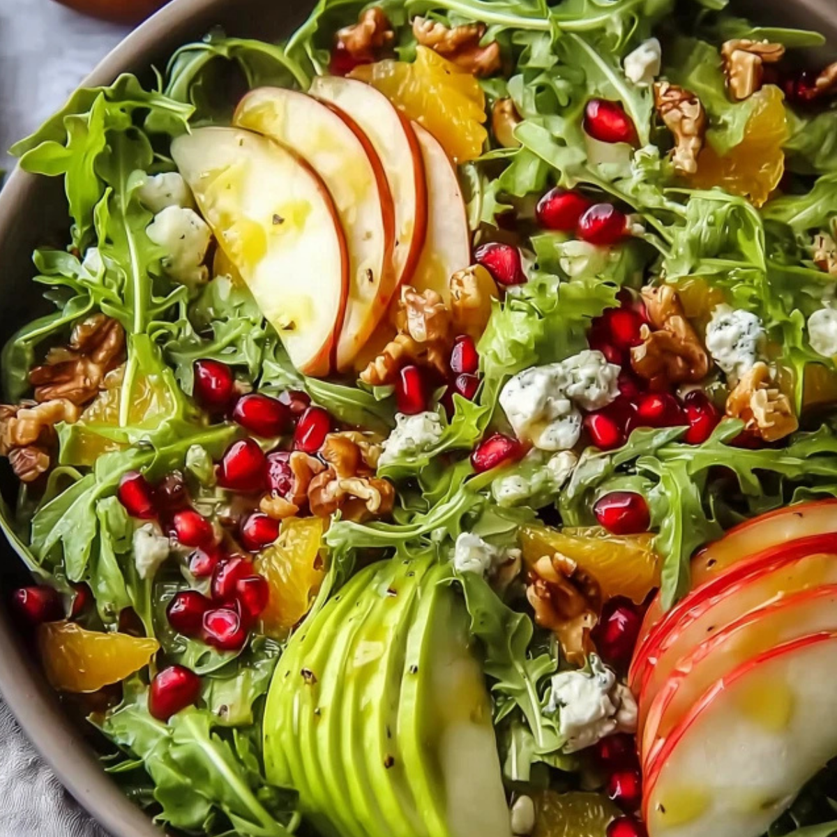 Christmas Salad with Honey Mustard Dressing