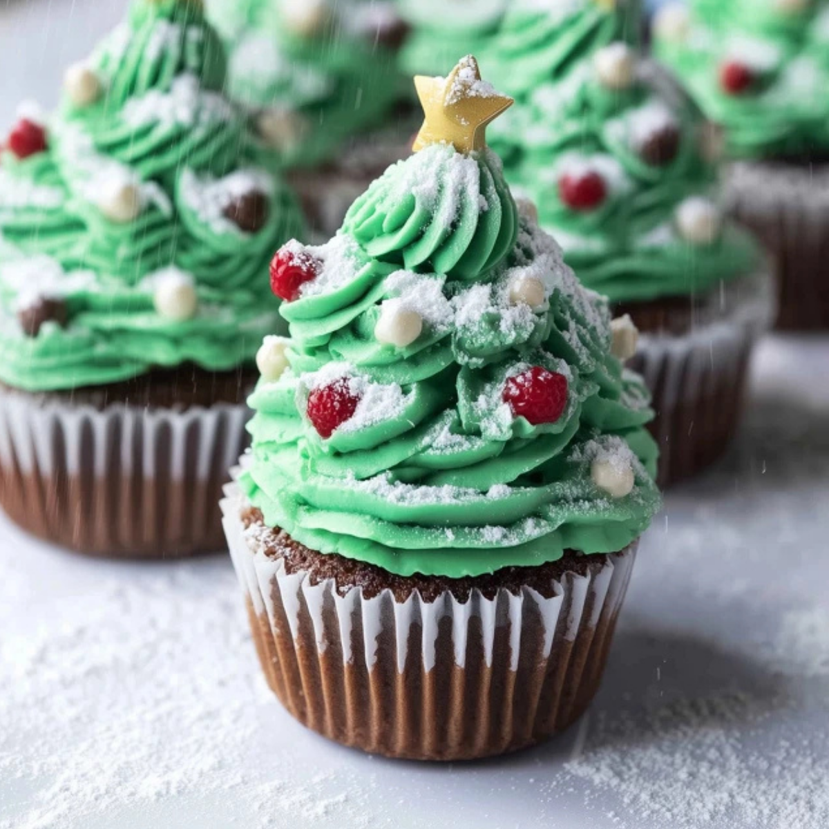 Christmas Tree Cupcakes