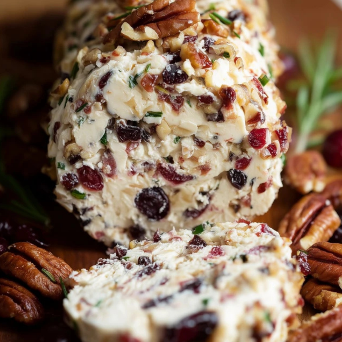 Cranberry Pecan Cheese Log