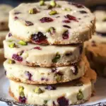 Cranberry Pistachio Shortbread Cookies