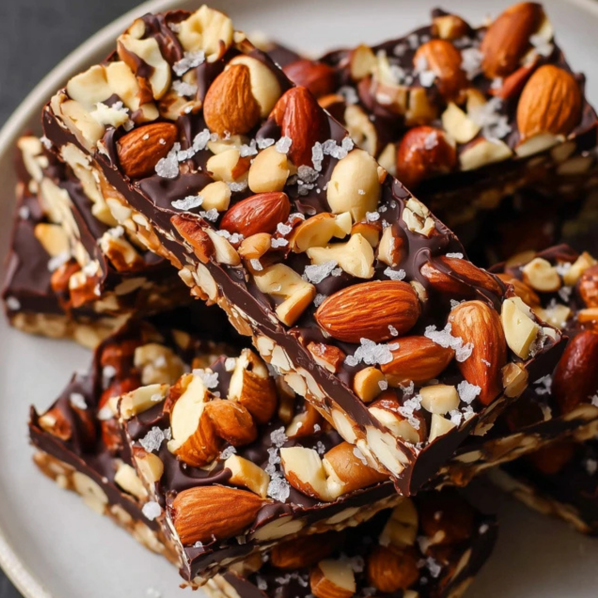 Dark Chocolate and Sea Salt Nut Bars