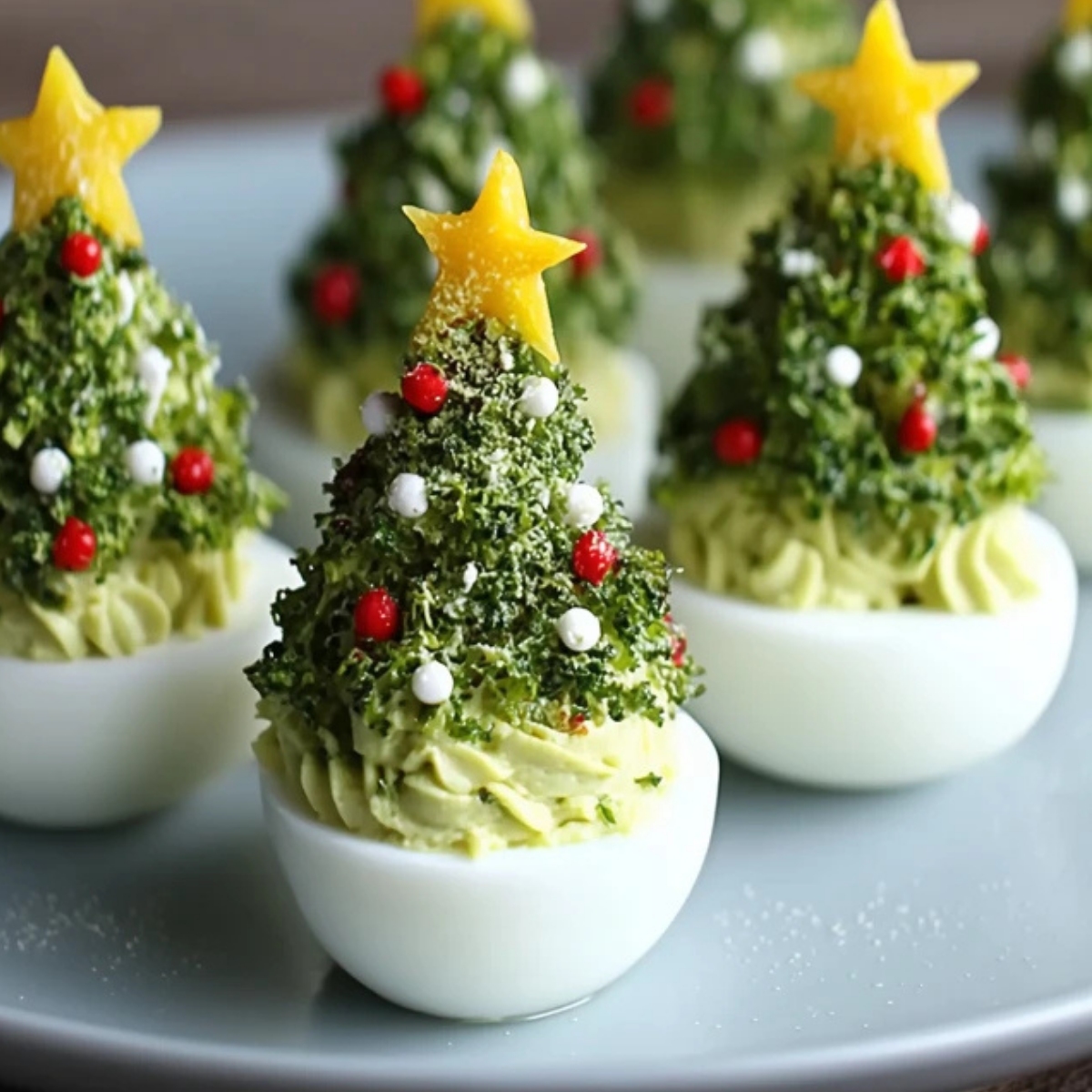 Deviled Egg Christmas Trees