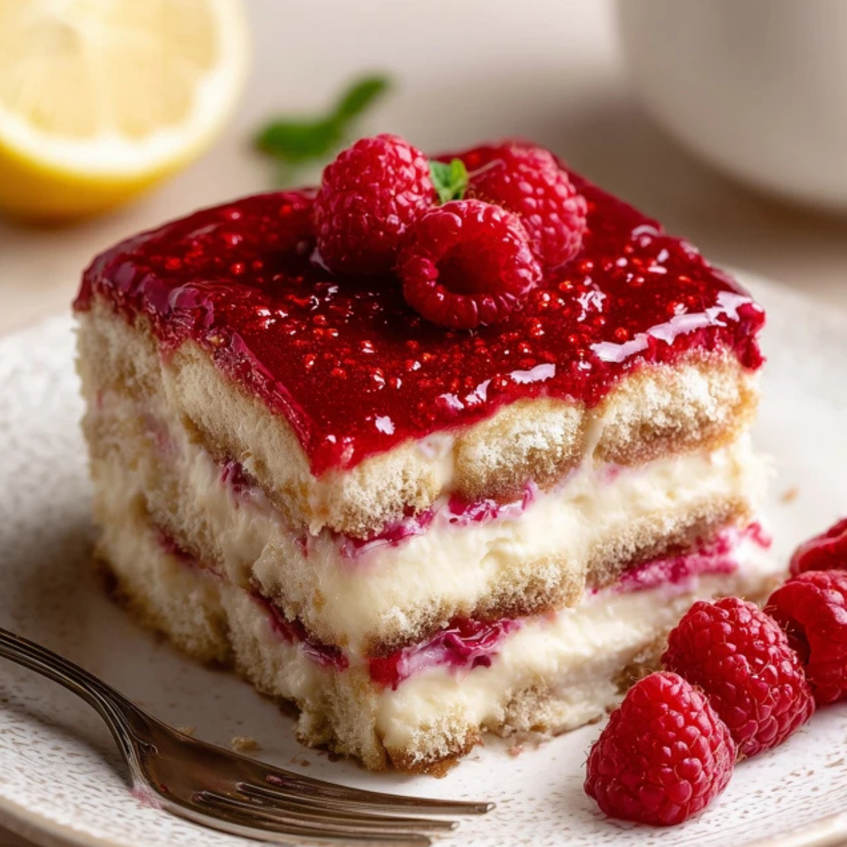 Fresh Raspberry Tiramisu