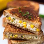 Grilled Cheese Paneer and Corn Sandwich