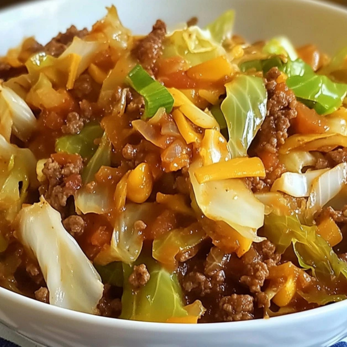 Ground Beef Taco Cabbage Skillet