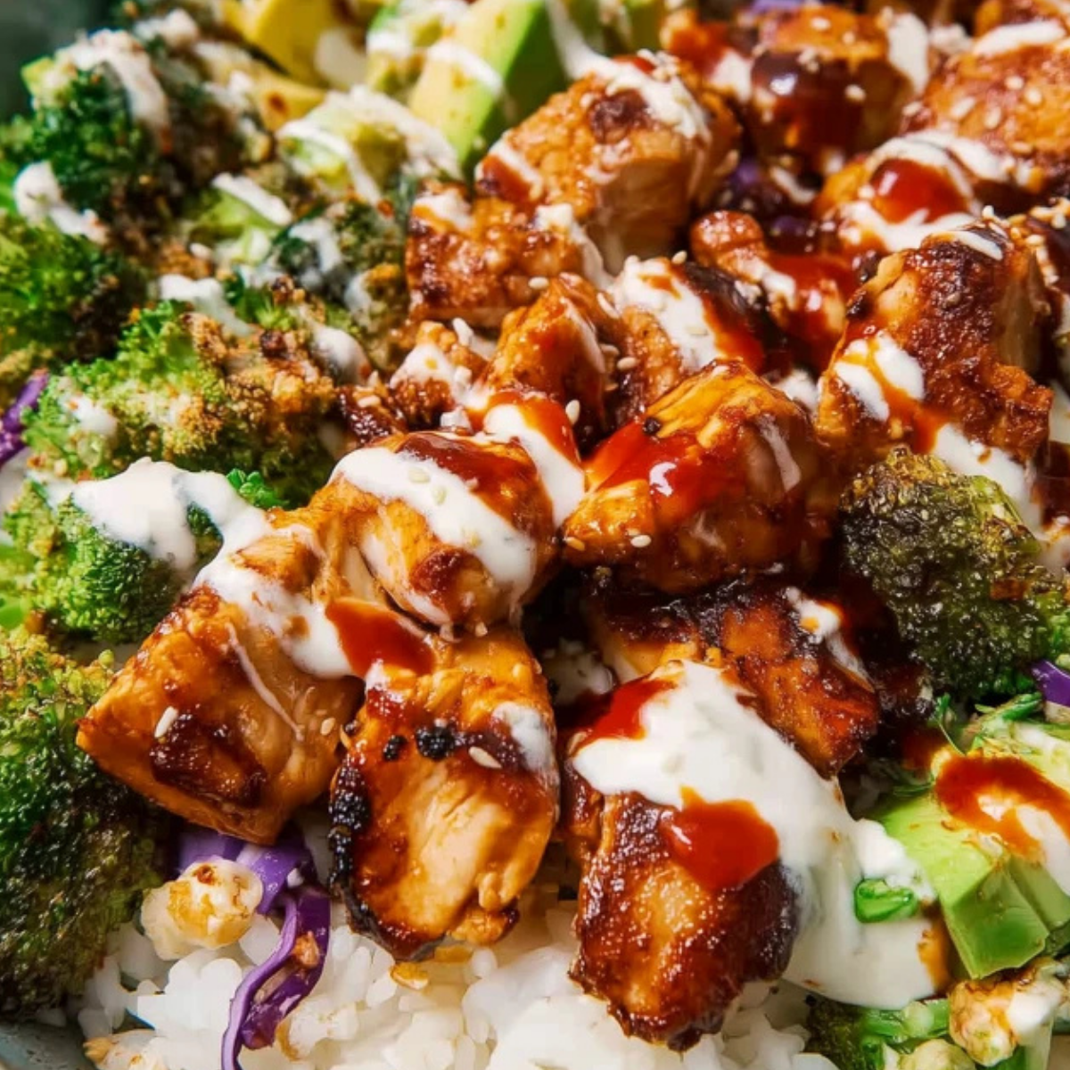 Healthy Sticky Chicken Bowls
