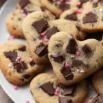 Heart Shaped Chocolate Chip Cookies
