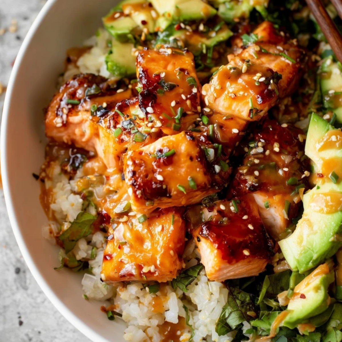Honey Glazed Salmon Bowl
