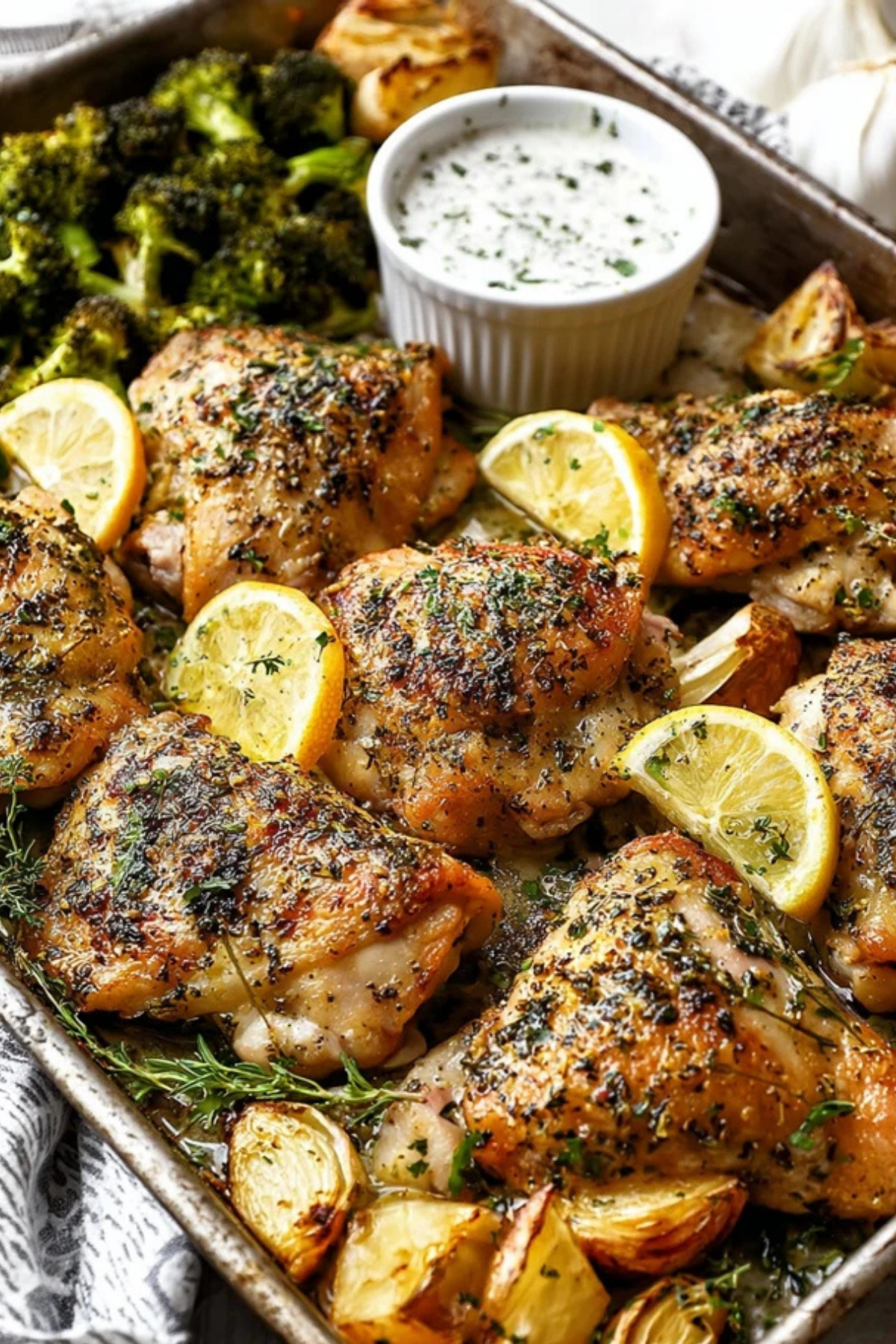 Lemon Garlic Chicken Thighs
