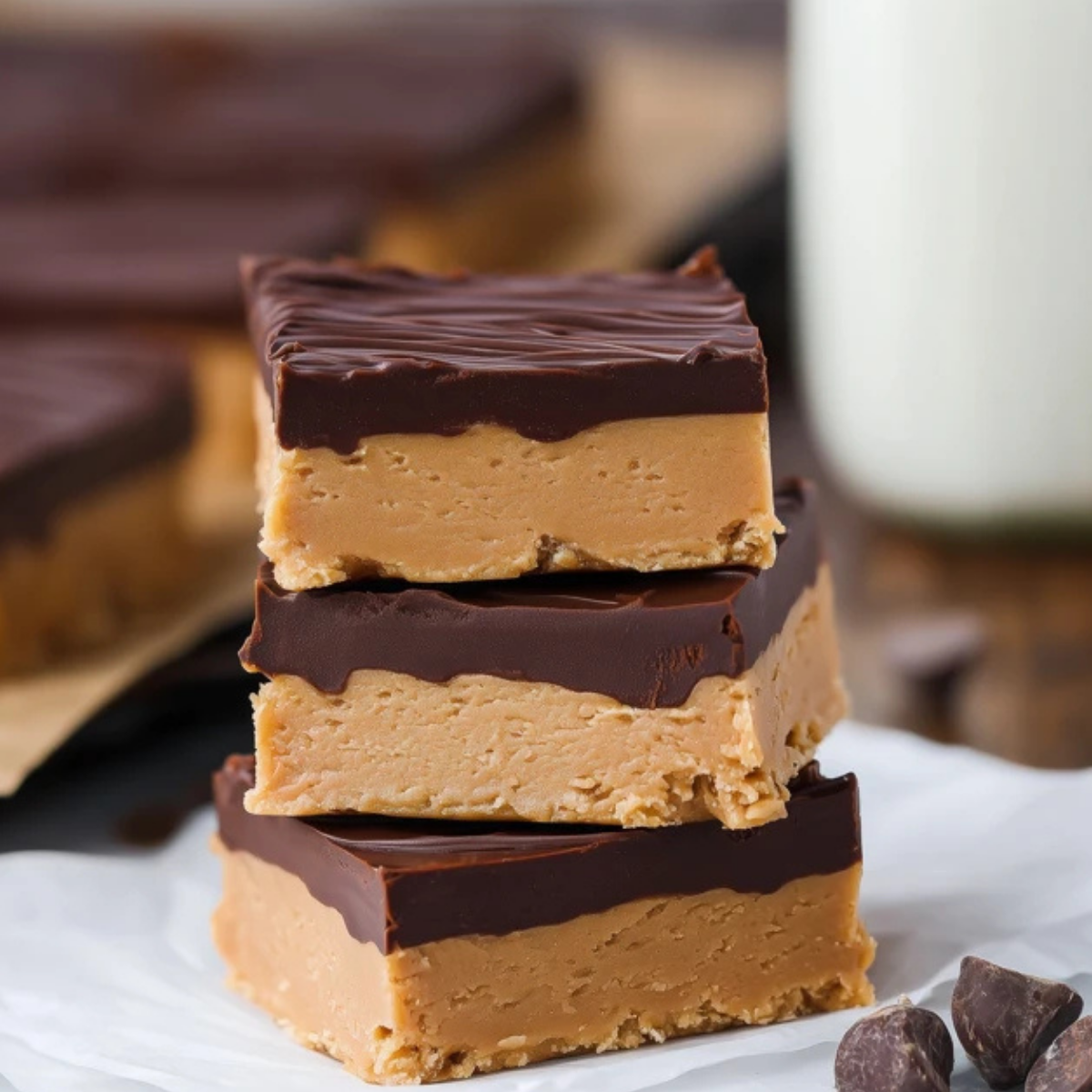 No Bake Peanut Butter Buckeye Bars