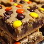 Reese's Pieces Chocolate Chip Cookie Bars