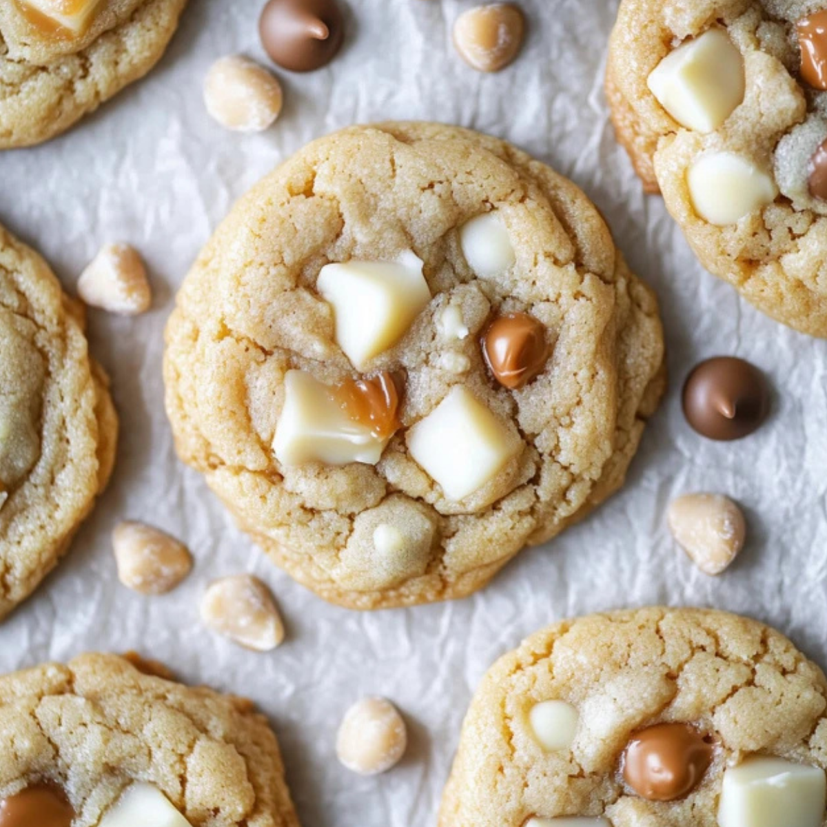 Salted Caramel White Chocolate Cookies