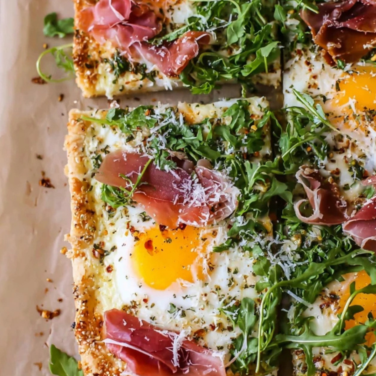 Baked Prosciutto and Egg Breakfast Tart