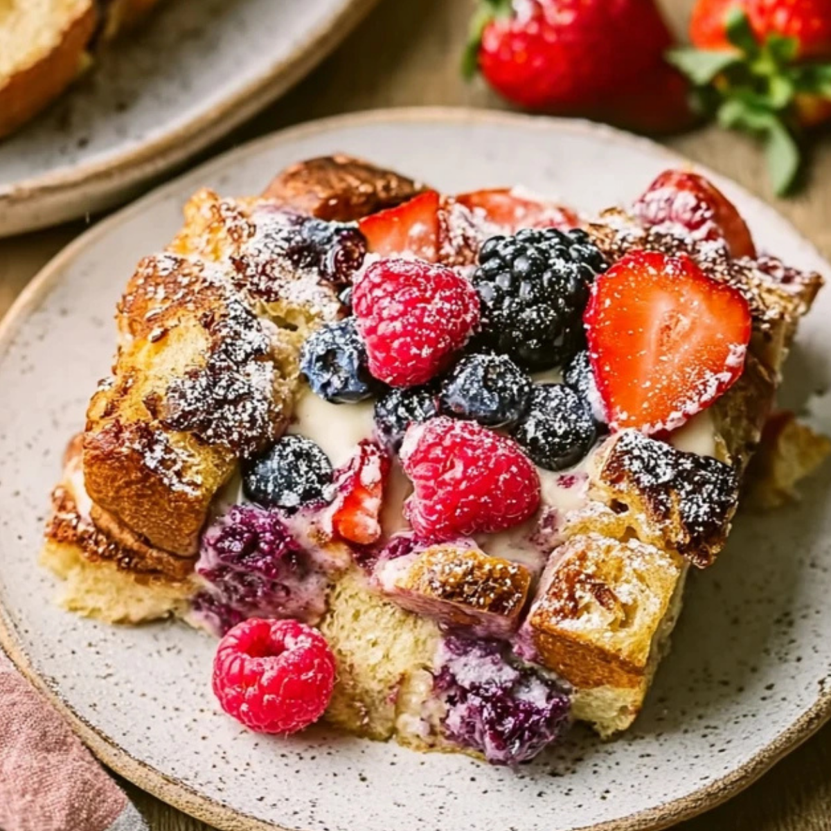 Berries and Cream French Toast Casserole