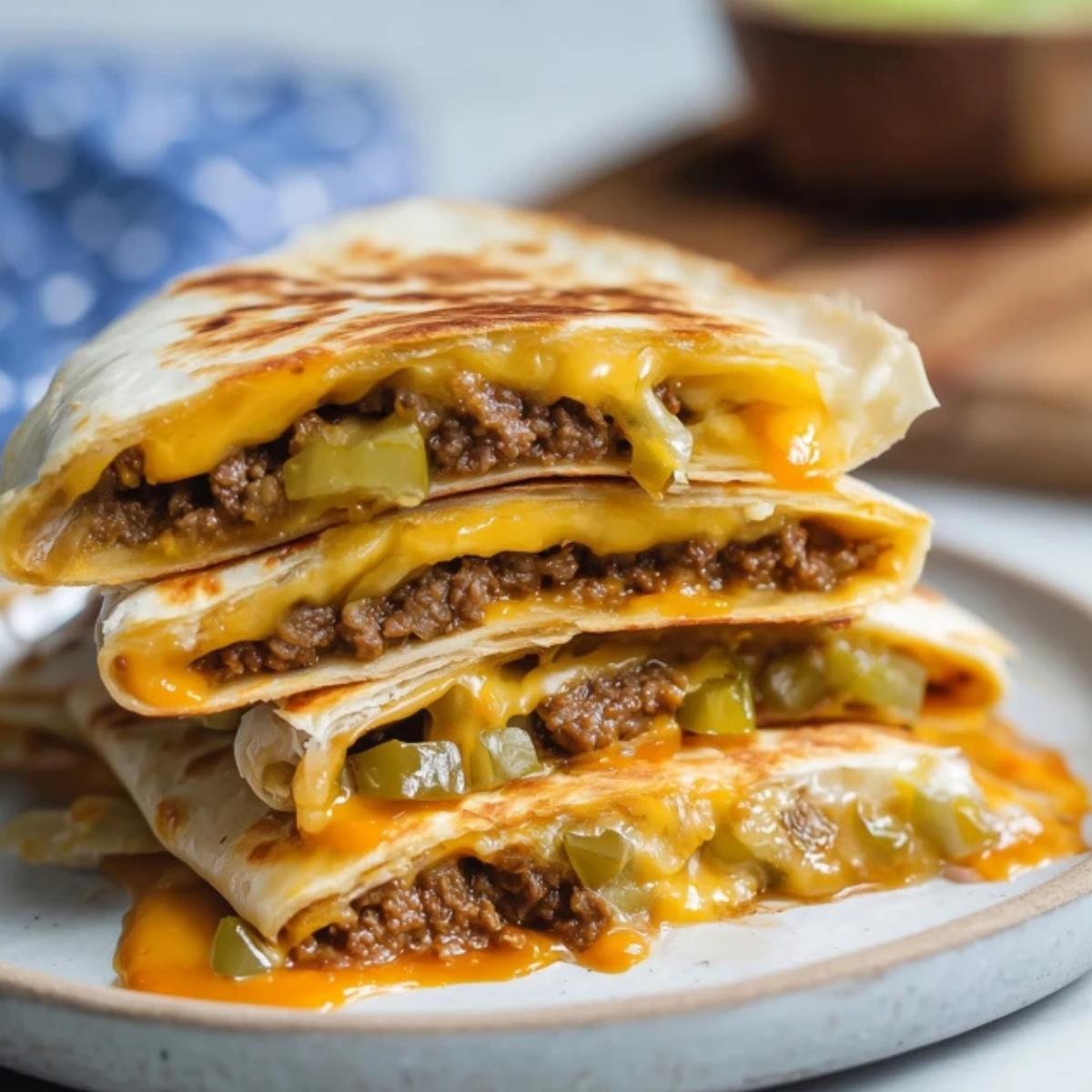 Cheeseburger Quesadillas
