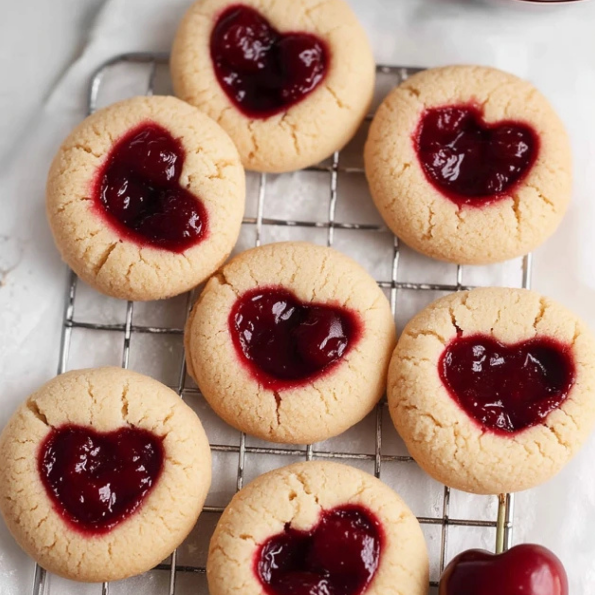 Cherry Thumbprint Cookies