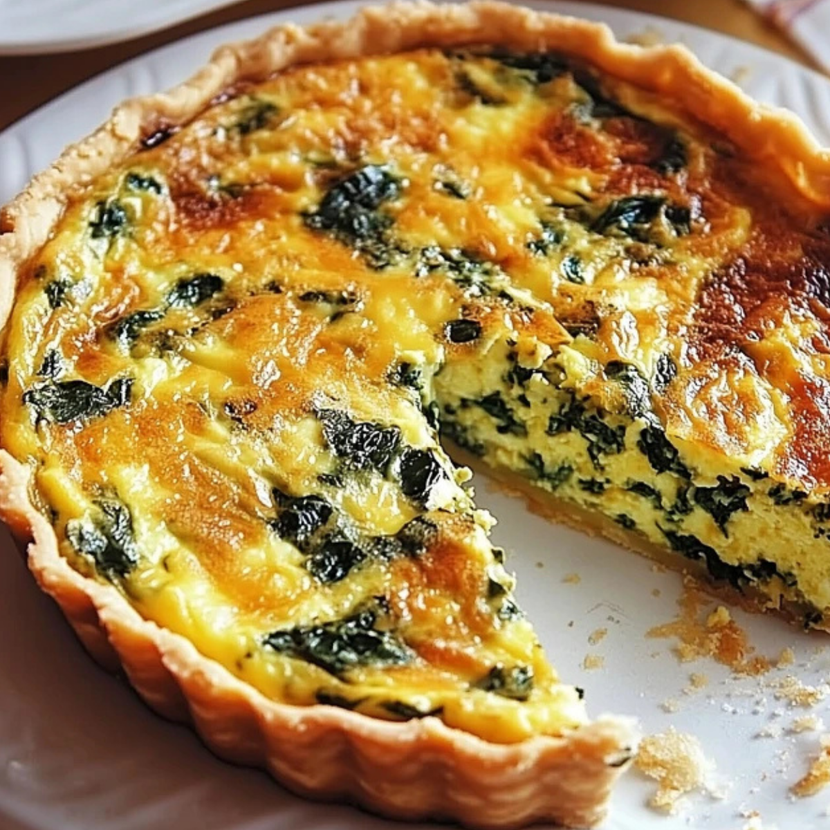 Crustless Spinach Quiche