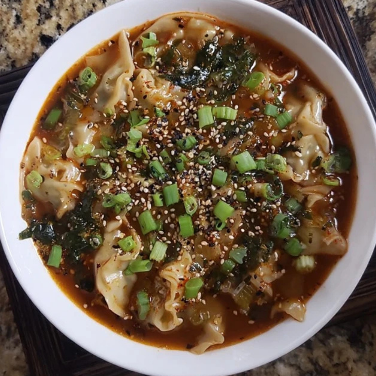Instant Pot Spicy Dumpling Soup