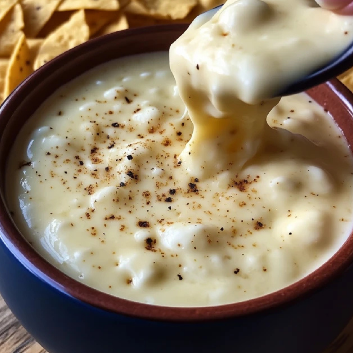 Mexican Restaurant Style White Cheese Dip