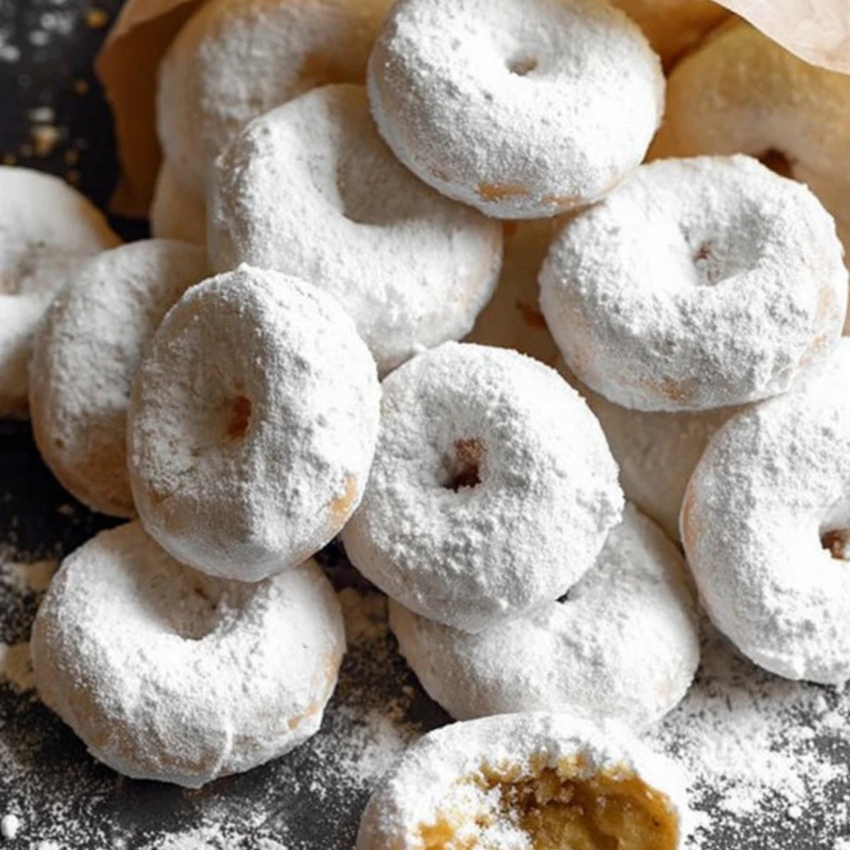 Mini Powdered Sugar Doughnuts