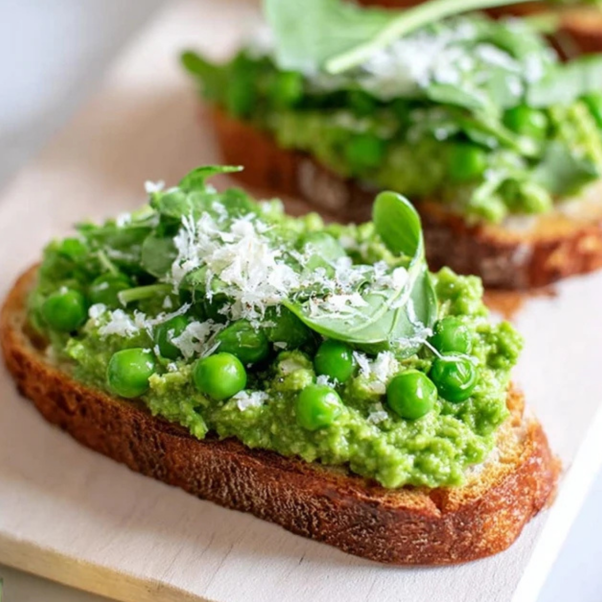 Pea Bruschetta