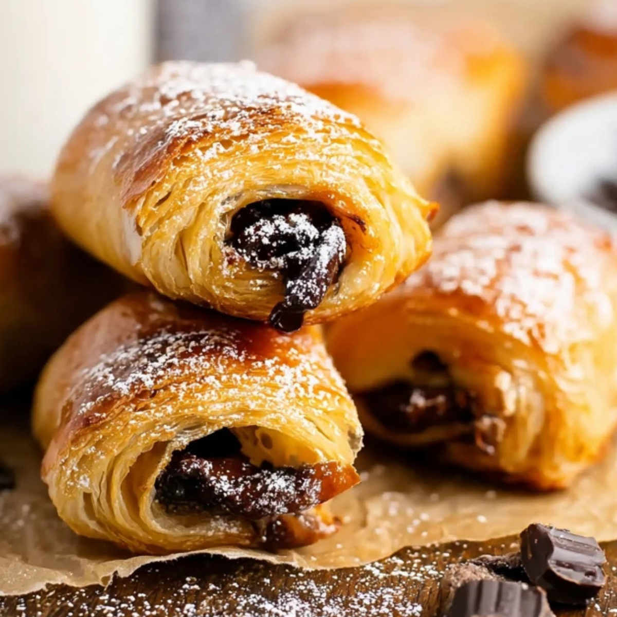 Puff Pastry Chocolate Croissants