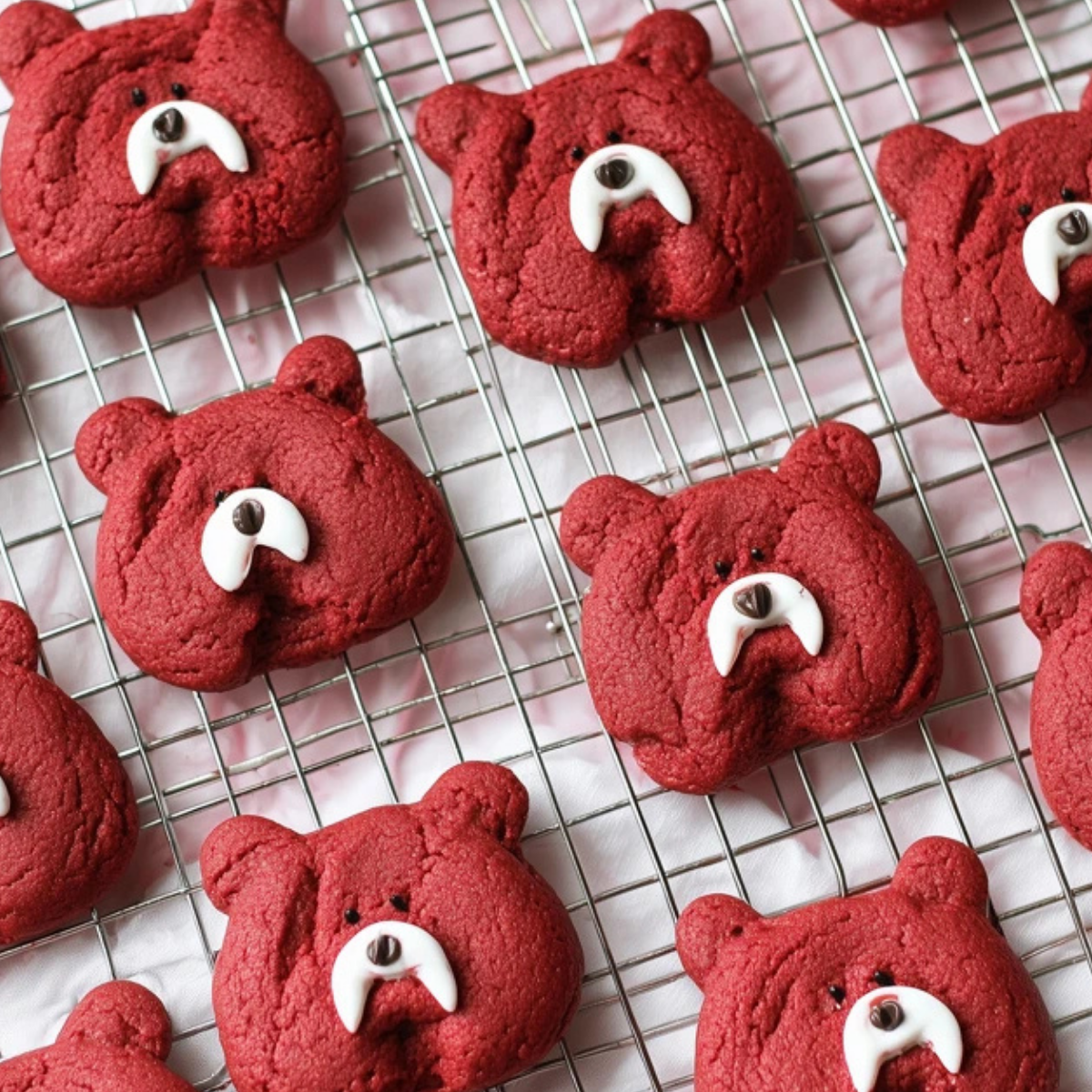 Red Velvet Bear Cookies