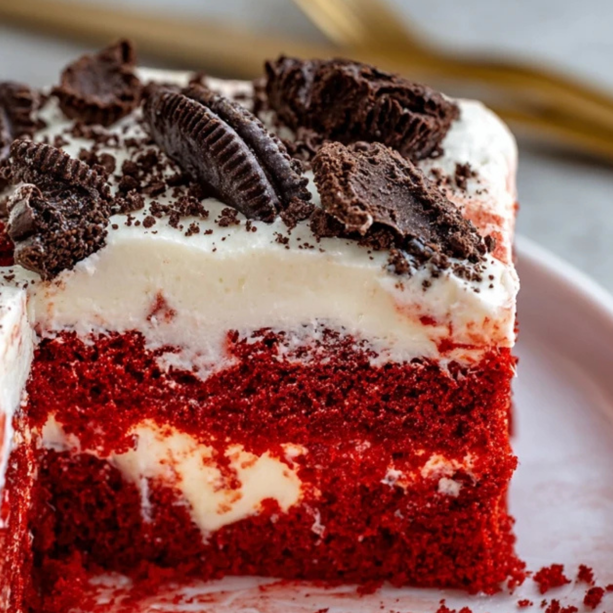 Red Velvet Poke Cake