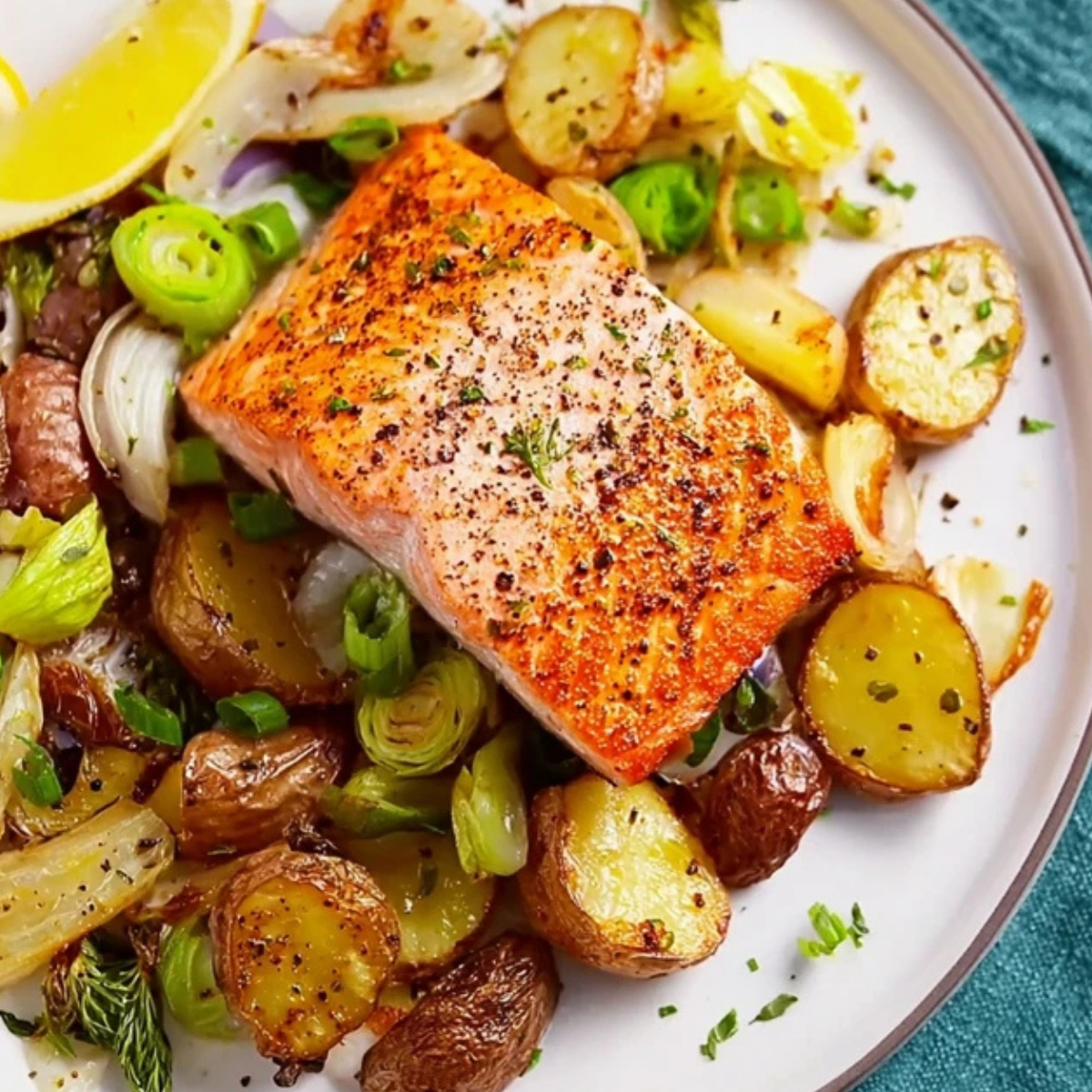 Sheet Pan Lemon Pepper Salmon