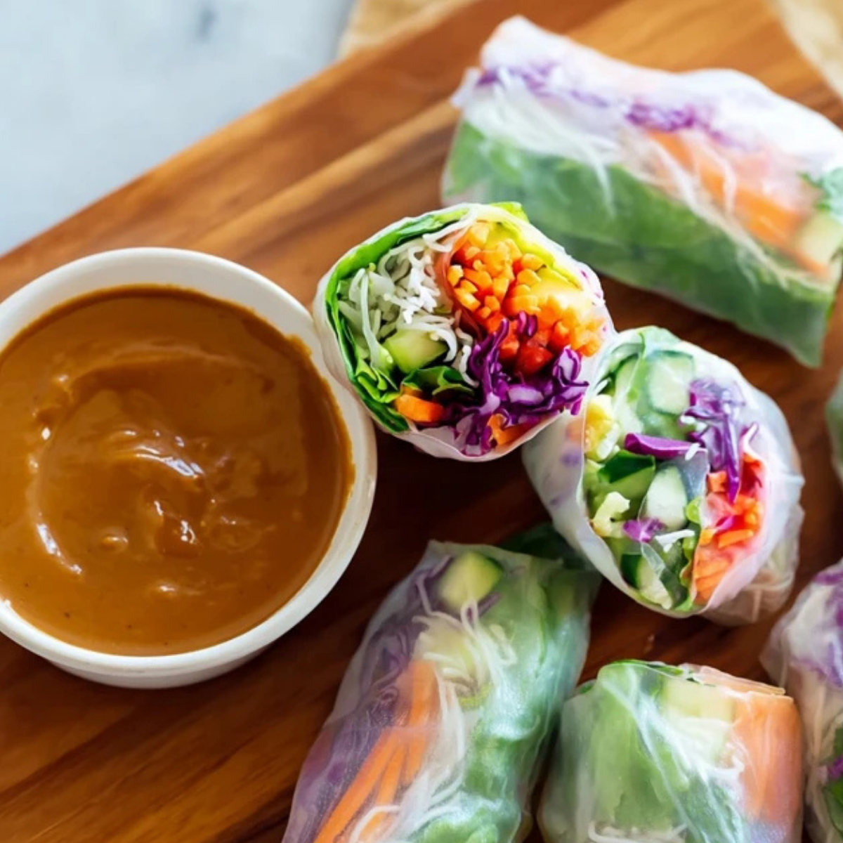 Spring Rolls with Peanut Sauce