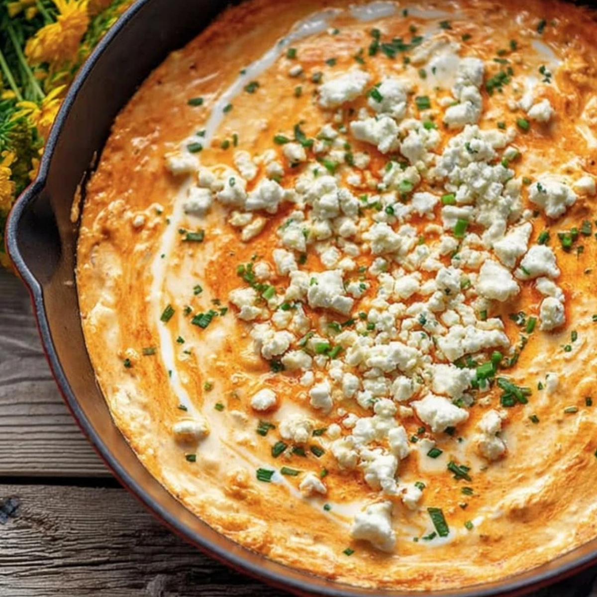 Stovetop Buffalo Chicken Dip