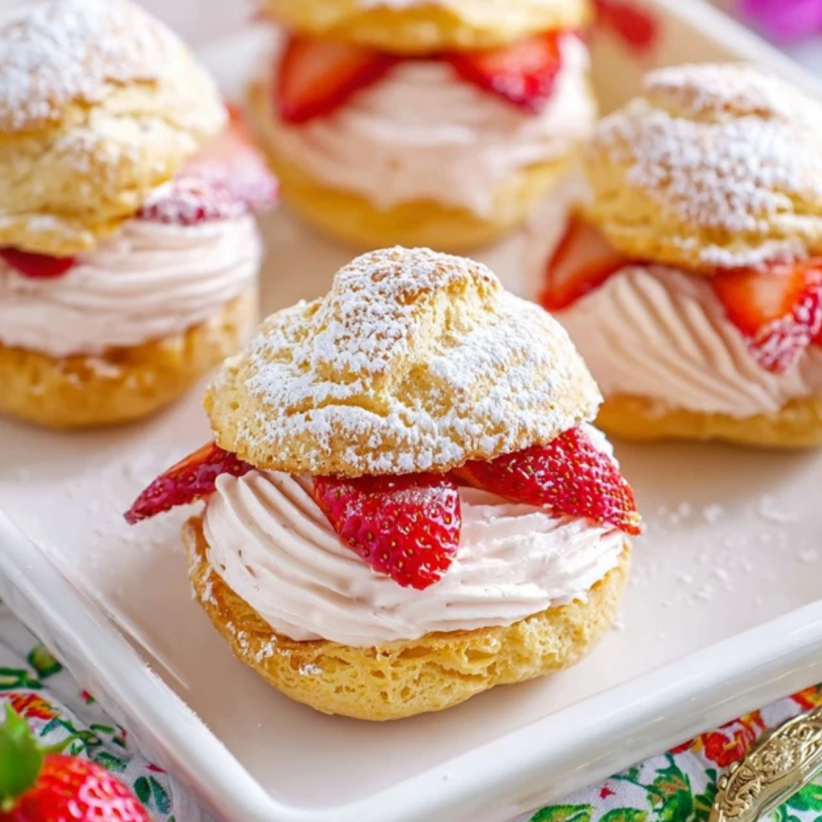 Strawberry Cream Puffs