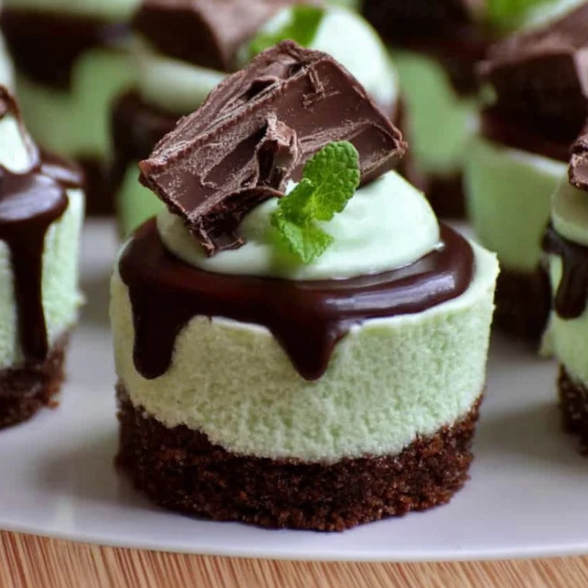 Andes Mint Mini Cheesecakes
