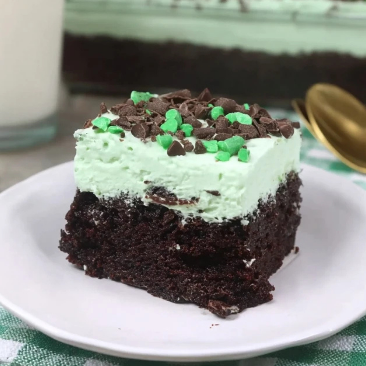 Andes Mint Poke Cake