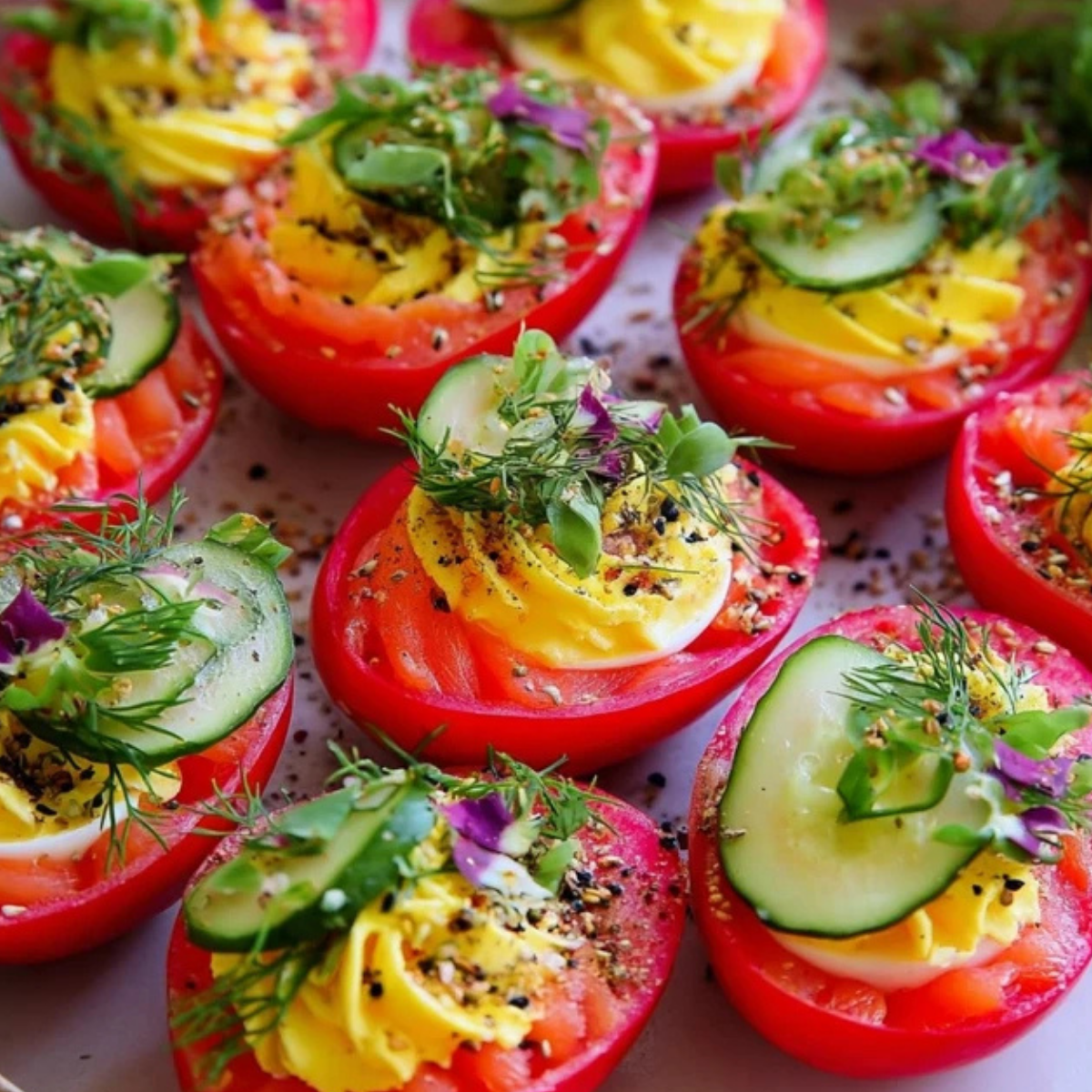 Beet Pickled Deviled Eggs