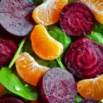 Beet Salad with Spinach and Mandarin Oranges