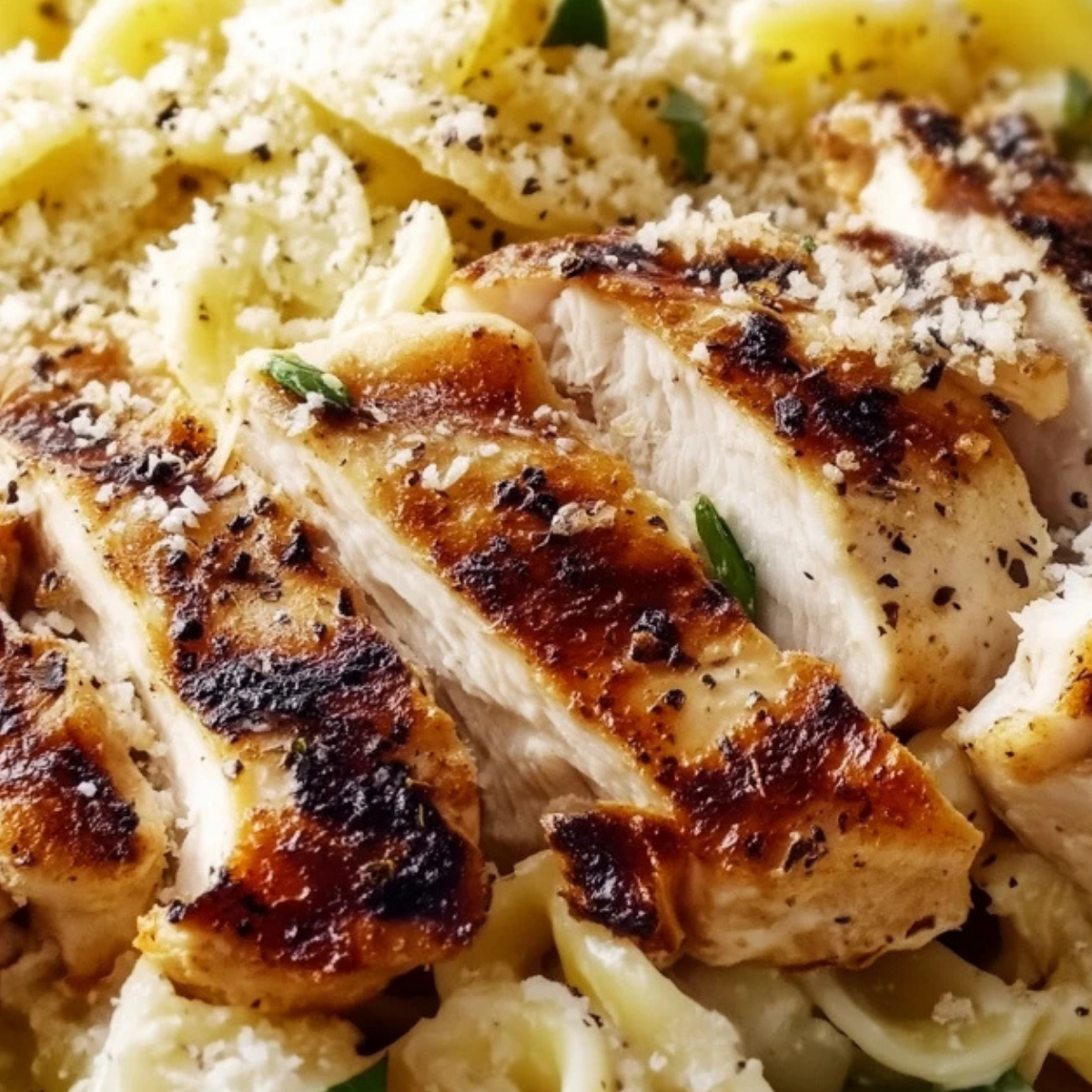 Caesar Pasta Salad with Grilled Chicken
