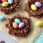 Chocolate Easter Bird's Nest Cookies